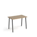 Rectangular A-frame Desk Kendal Oak Wood/Metal A-Frame Legs Charcoal Sparta 1000 x 600 x 730mm