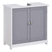 kleankin Bathroom Cabinet White, Grey 600 x 600 x 300 mm