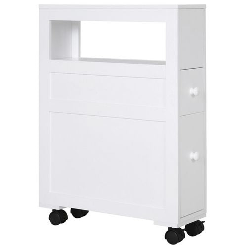 HOMCOM Bathroom Cabinet 834-180V01 MDF White 160 mm x 520 mm x 710 mm