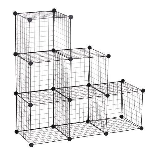 HOMCOM Iron Net Cabinet 831-247 Metal Black 370 mm x 1110 mm x 1110 mm