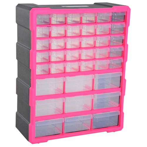 DURHAND Organiser B40-019 Polypropylene Red 380 mm x 160 mm x 475 mm