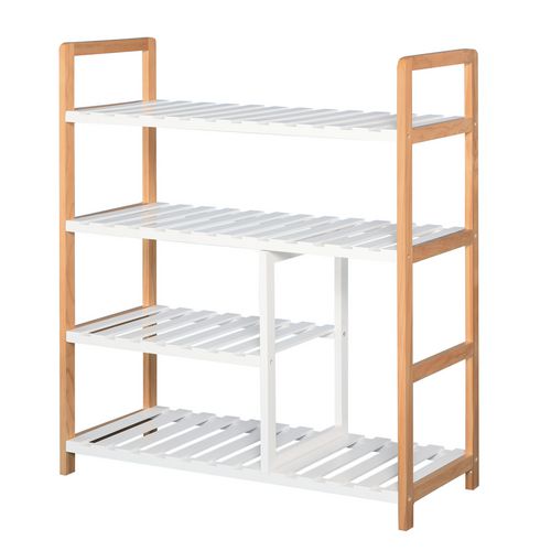 HOMCOM Shoe Rack 837-091 MDF, Pine Wood Wood 680 mm x 260 mm x 780 mm