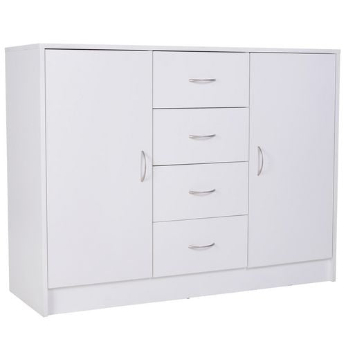 HOMCOM Storage Cabinet 831-145WT Particle Board White 1200 mm x 400 mm x 900 mm