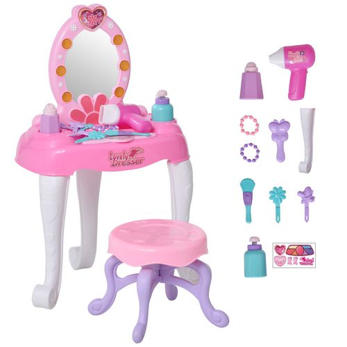 HOMCOM Children Dressing Table 350-050 Pink