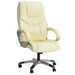 HOMCOM Office Chair Cream PU Leather 5550-3301