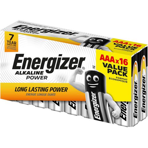 Energizer AAA Alkaline Batteries Power LR03 1.5V Pack of 16