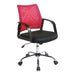 Nautilus Designs Ltd. Medium Mesh Back Task Operator Armchair with Chrome Base Raspberry