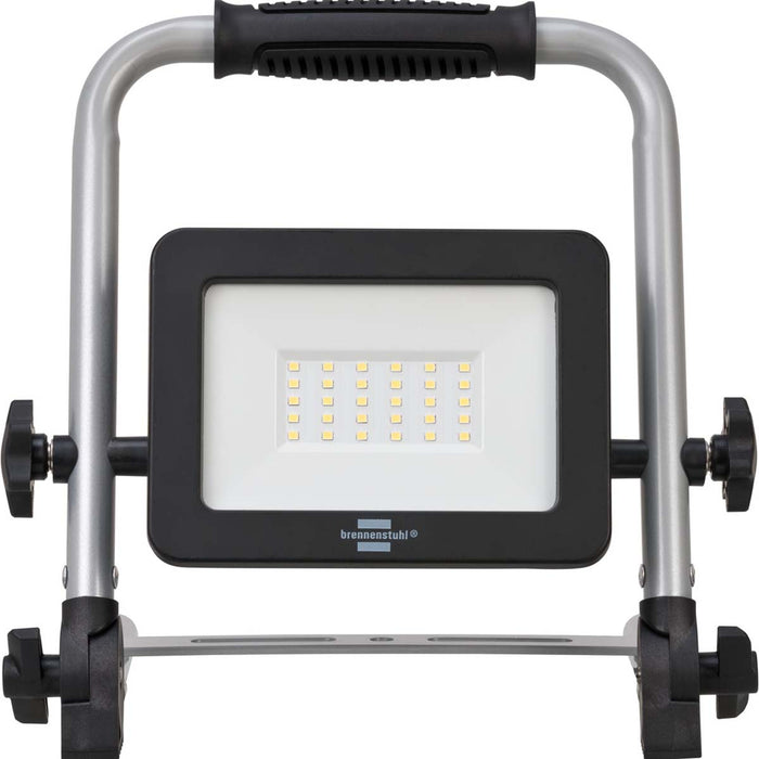 Brennenstuhl Rechargeable LED Work Light EL 2000 MA 20W for indoors and outdoors IP54 (Job Site Light 2150lm with 2 switching levels and powerbank function, up to 6h light duration, with low-battery warning, space-saving due to foldable frame)