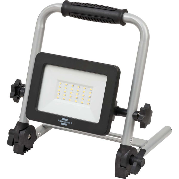 Brennenstuhl Rechargeable LED Work Light EL 2000 MA 20W for indoors and outdoors IP54 (Job Site Light 2150lm with 2 switching levels and powerbank function, up to 6h light duration, with low-battery warning, space-saving due to foldable frame)