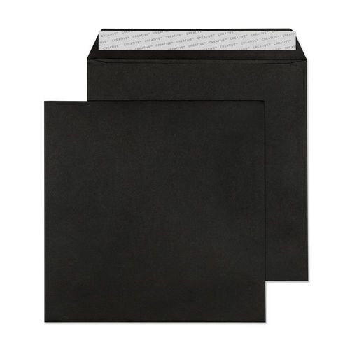 Creative Coloured Envelope Non standard 220 (W) x 220 (H) mm Adhesive Strip Black 120 gsm Pack of 250