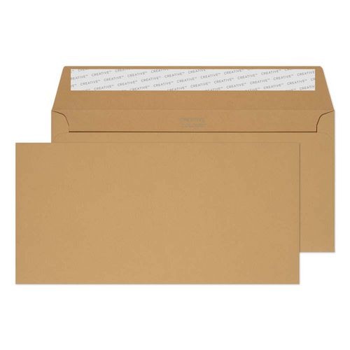 Creative Coloured Envelope DL+ 229 (W) x 114 (H) mm Adhesive Strip Beige 120 gsm Pack of 500