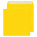 Creative Coloured Envelope Non standard 220 (W) x 220 (H) mm Adhesive Strip Yellow 120 gsm Pack of 250