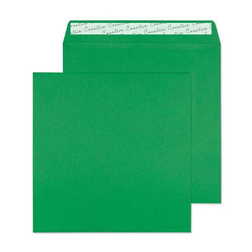 Creative Coloured Envelope Non standard 220 (W) x 220 (H) mm Adhesive Strip Green 120 gsm Pack of 250