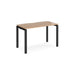 Rectangular Single Desk Beech Wood Straight Legs Black Adapt II 1200 x 600 x 725mm