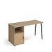 Rectangular A-frame Kendal Oak Desk/DoorWood/Metal A-frame Legs Charcoal Sparta 1400 x 600 x 730mm