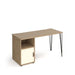 Rectangular Hairpin Desk Kendal Oak, White Door Wood/Metal Hairpin Legs Black Tikal 1400 x 600 x 730mm