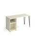 Rectangular Hairpin Desk White Wood/Metal Hairpin Legs Black Tikal 1400 x 600 x 730mm