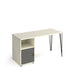 Rectangular Hairpin Desk White, Onyx Grey Door Wood/Metal Hairpin Legs Black Tikal 1400 x 600 x 730mm