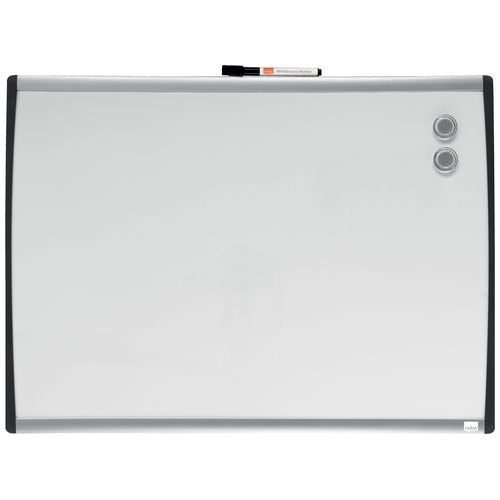 Nobo Small Wall Mountable Magnetic Whiteboard 1903783 Lacquered Steel Arched Frame 585 x 430 mm White