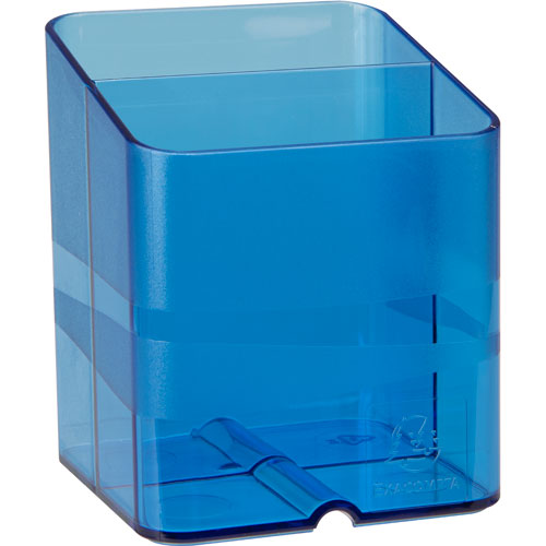 Exacompta Chromaline Pen Box Plastic Royal Blue 7.4 x 7.4 x 9.3 cm