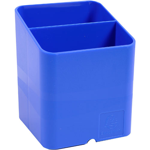 Exacompta Iderama Pen Box Plastic Ice Blue 7.4 x 7.4 x 9.3 cm