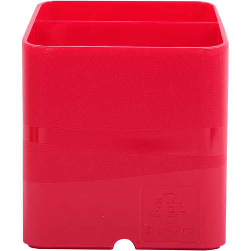 Exacompta Iderama Pen Box Plastic Raspberry 7.4 x 7.4 x 9.3 cm