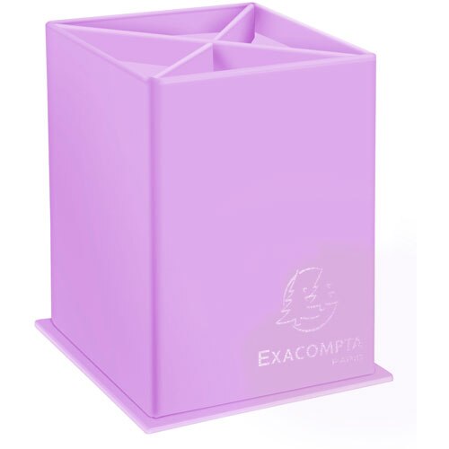 Exacompta Aquarel Pen Holder Cardboard Mauve 8.5 x 8.5 x 11 cm