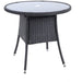 Living and Home Table LG0972 Rattan 800 x 800 x 720 mm