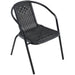 Living and Home Dining Chair Plastic 720 x 560 x 545 mm Black Pack of 6