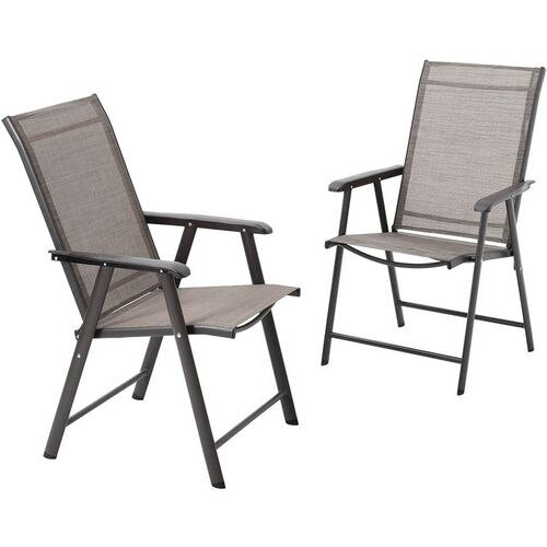 Living and Home Dining Chair Plastic 950 x 590 x 660 mm Brown Pack of 2