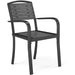 Living and Home Dining Chair WPC (Wood Plastic Composite), Metal 540 x 495 x 890 mm Grey Pack of 2