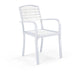 Living and Home Dining Chair WPC (Wood Plastic Composite), Metal 540 x 495 x 545 mm White Pack of 2