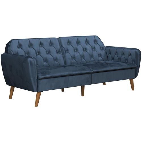 Novogratz 3 Seat Sofa BLUE Velvet 2,108.20 (W) x 850.90 (D) x 825.50 (H) mm