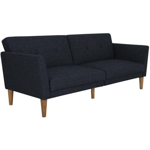 Novogratz 3 Seat Sofa BLUE LINEN Linen 2,044.70 (W) x 825.50 (D) x 850.90 (H) mm