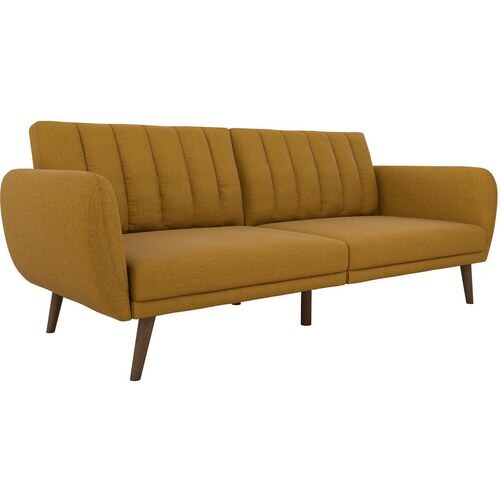 Novogratz 3 Seat Sofa MUSTARD LINEN Linen 2,070.00 (W) x 800.00 (D) x 876.00 (H) mm