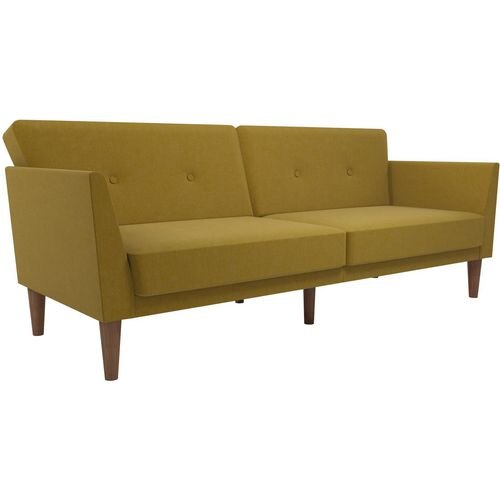 Novogratz 3 Seat Sofa MUSTARD LINEN Linen 2,044.70 (W) x 825.50 (D) x 850.90 (H) mm