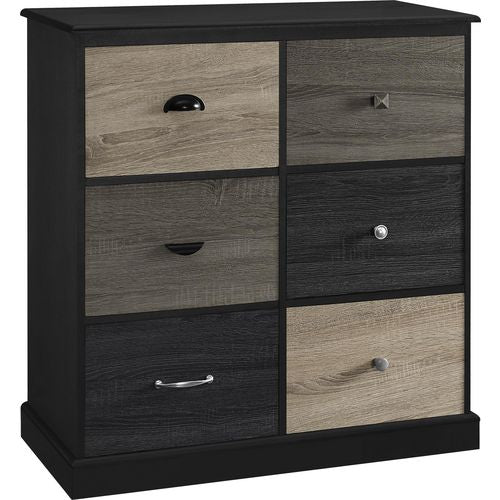 DOREL HOME Mercer PB, Paper Wrap; Metal Storage Cabinet Non Lockable 889.00 (W) x 401.32 (D) x 914.40 (H) mm Black