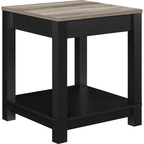 DOREL HOME Carver Non Height Adjustable Table 5046196PCOMUK Oak PB; Paper Wrap; Metal Black 510.54 (W) x 510.54 (D) x 591.82 (H) x 591.81 - 591.81 (H) mm