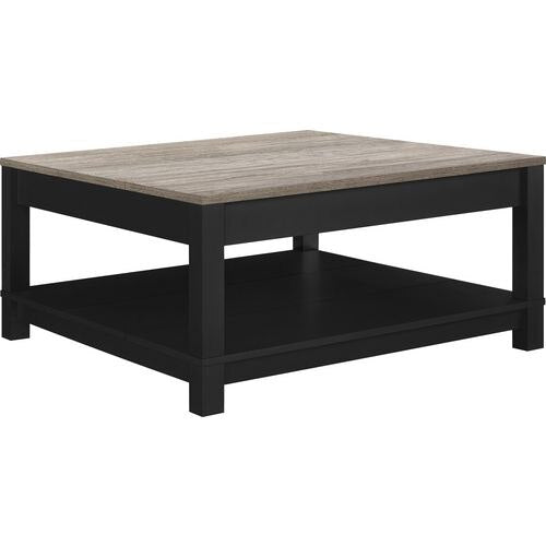 DOREL HOME Carver Non Height Adjustable Table 5047196PCOMUK Oak PB; Paper Wrap; Metal Black 899.16 (W) x 899.16 (D) x 431.80 (H) x 431.8 - 431.8 (H) mm