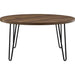 DOREL HOME Owen Retro Non Height Adjustable Table 3615222COMUK Walnut PB; Paper Wrap; Powder Coating; Metal Black 900.00 (W) x 900.00 (D) x 453.00 (H) x 453 - 453 (H) mm