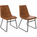 DOREL HOME Bowden Chair Faux Leather 445 mm Brown C005013TUK 597.00 (W) x 457.00 (D) x 838.00 (H) mm