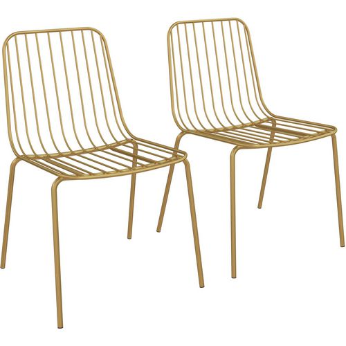 DOREL HOME Caden Chair 445 mm Gold C025013UK 559.00 (W) x 520.00 (D) x 800.00 (H) mm