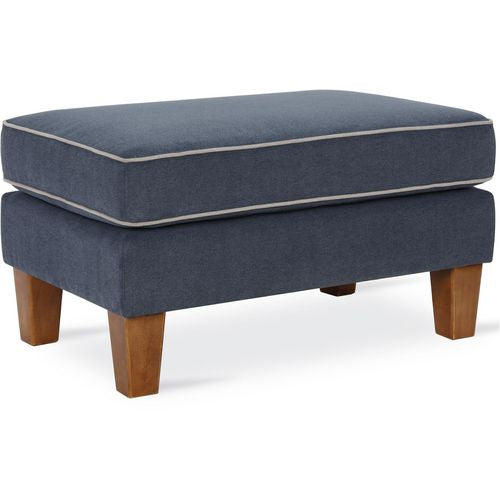 Novogratz Pouffe Blue PB; Fabric;Foam