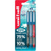 Uni-ball eye ocean care Rollerball Pen Black, Blue, Red UB-157 Pack of 3