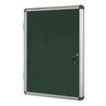 Bi-Office Enclore Indoor Lockable Notice Board Non Magnetic 15 x A4 Wall Mounted 116 (W) x 98 (H) cm Green