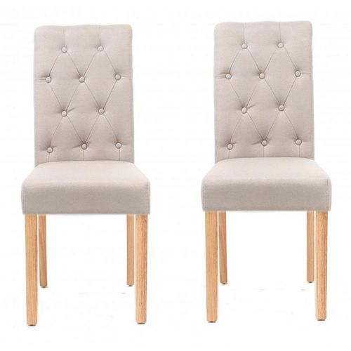 NEO Dining Chairs Non Height Adjustable Cream 2XFABRIC-CHR-CRM 440 (W) x 560 (D) x 935 (H) mm Pack of 2