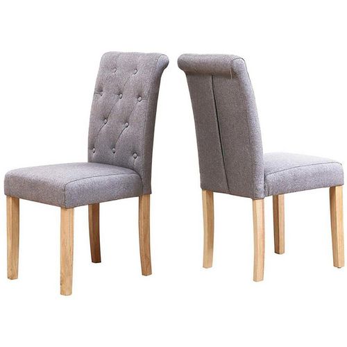 NEO Dining Chairs Non Height Adjustable Grey 2XFABRIC-CHR-GREY 440 (W) x 560 (D) x 935 (H) mm Pack of 2