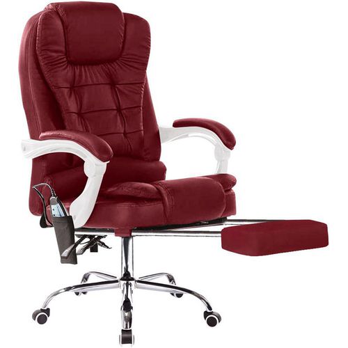 NEO Office Chair Faux Leather Fixed Armrest 130 kg MLEG-BURGANDY 540 (W) x 660 (D) x 1,200 (H) mm