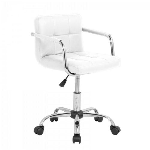 NEO Faux Leather Fixed Armrest Seat Height Adjustable White 130 kg CUBE-OFFICE-WHITE 4,600 (W) x 4,600 (D) x 8,500 (H) mm