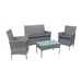 NEO Garden Furniture RATTAN-4PC-GREY 4 Seat Grey Set of 4